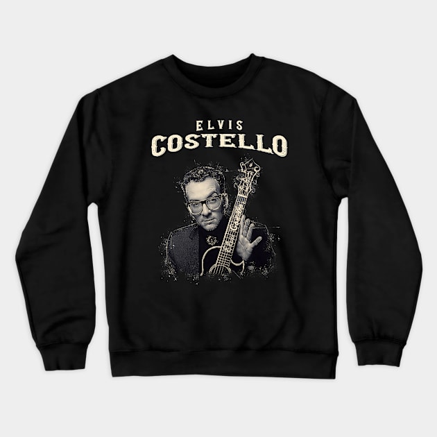 Elvis Costello Crewneck Sweatshirt by Yopi